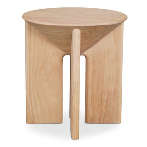 Moe's Home Nekko Accent Table Inspired By Okinawa's Roots – Unique Solid Pine Craftsmanship For Your Home Natural Solid Pine Ew-1016-24