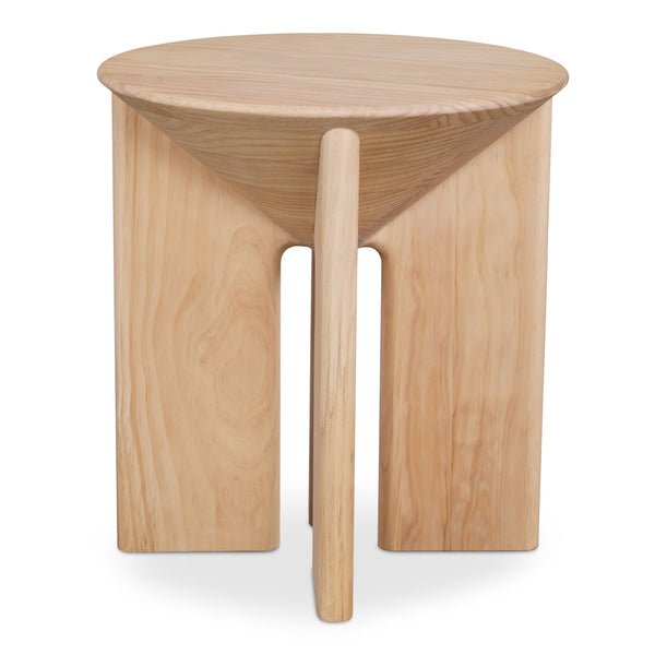 Moe's Home Nekko Accent Table Inspired By Okinawa's Roots – Unique Solid Pine Craftsmanship For Your Home Natural Solid Pine Ew-1016-24