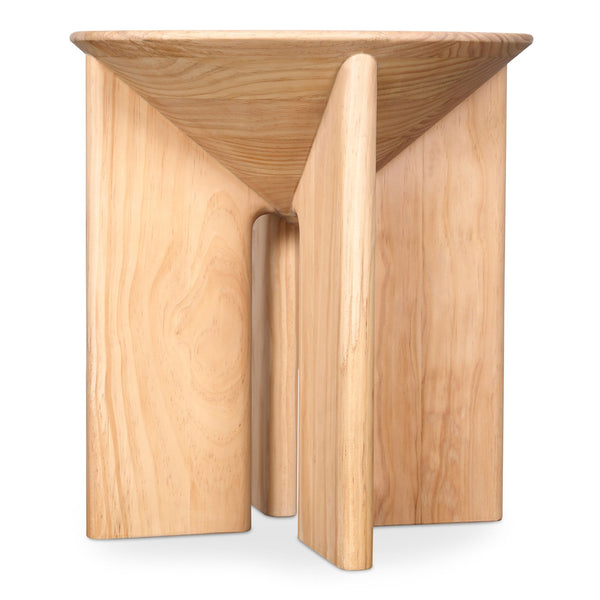 Moe's Home Nekko Accent Table Inspired By Okinawa's Roots – Unique Solid Pine Craftsmanship For Your Home Natural Solid Pine Ew-1016-24