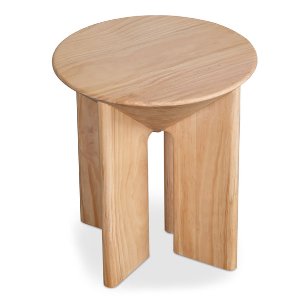 Moe's Home Nekko Accent Table Inspired By Okinawa's Roots – Unique Solid Pine Craftsmanship For Your Home Natural Solid Pine Ew-1016-24