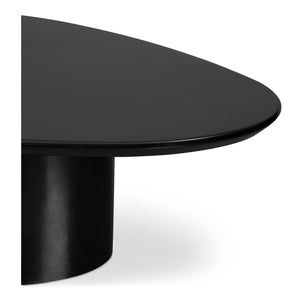 Moe's Home Eden Coffee Table - Modern Sculptural Design With High-gloss Finish For A Bright And Elegant Space Black Mdf With High,Gloss Lacquer Ew-1017-02-0