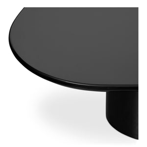 Moe's Home Eden Coffee Table - Modern Sculptural Design With High-gloss Finish For A Bright And Elegant Space Black Mdf With High,Gloss Lacquer Ew-1017-02-0