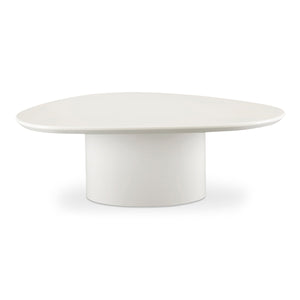 Moe's Home Eden Coffee Table - Modern Sculptural Design With High-gloss Finish For A Bright And Elegant Space White Mdf With High,Gloss Lacquer Ew-1017-05-0