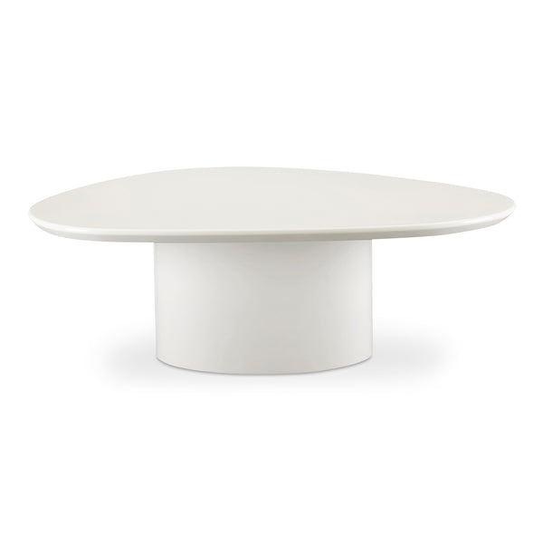 Moe's Home Eden Coffee Table - Modern Sculptural Design With High-gloss Finish For A Bright And Elegant Space White Mdf With High,Gloss Lacquer Ew-1017-05-0