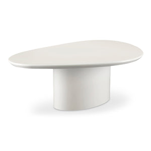 Moe's Home Eden Coffee Table - Modern Sculptural Design With High-gloss Finish For A Bright And Elegant Space White Mdf With High,Gloss Lacquer Ew-1017-05-0
