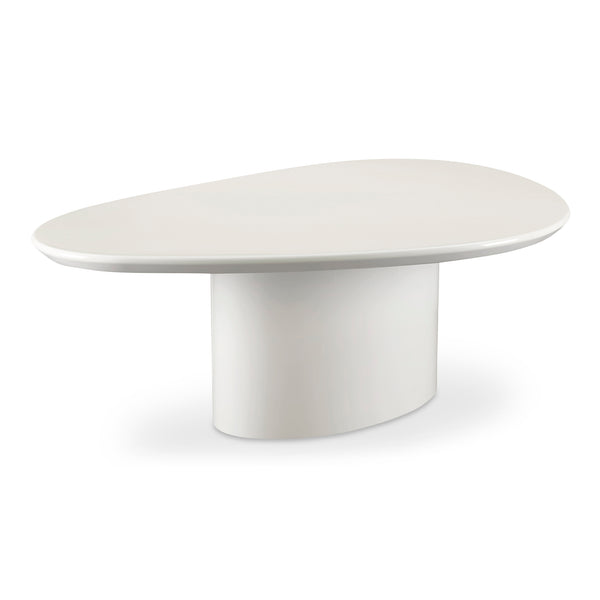 Moe's Home Eden Coffee Table - Modern Sculptural Design With High-gloss Finish For A Bright And Elegant Space White Mdf With High,Gloss Lacquer Ew-1017-05-0
