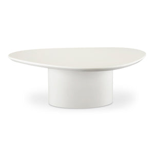 Moe's Home Eden Coffee Table - Modern Sculptural Design With High-gloss Finish For A Bright And Elegant Space White Mdf With High,Gloss Lacquer Ew-1017-05-0