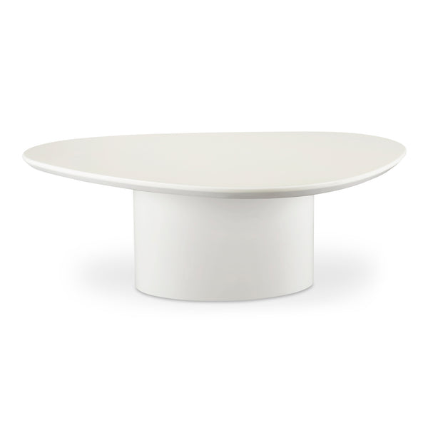Moe's Home Eden Coffee Table - Modern Sculptural Design With High-gloss Finish For A Bright And Elegant Space White Mdf With High,Gloss Lacquer Ew-1017-05-0