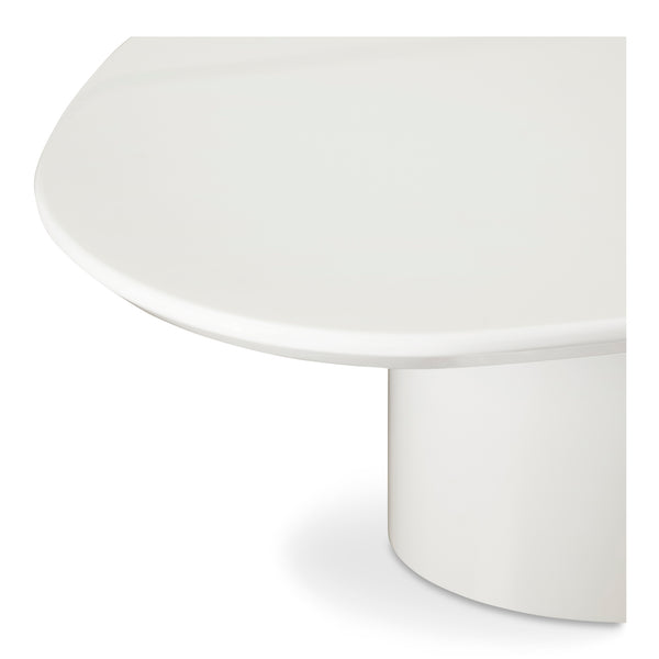 Moe's Home Eden Coffee Table - Modern Sculptural Design With High-gloss Finish For A Bright And Elegant Space White Mdf With High,Gloss Lacquer Ew-1017-05-0