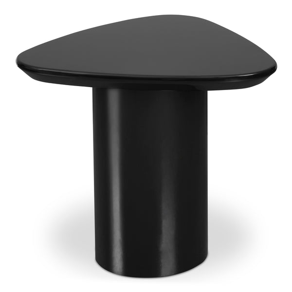 Moe's Home Eden Accent Table – Modern Sculptural Design With Glossy Finish To Brighten Any Living Space Black Mdf With High,Gloss Lacquer Ew-1018-02-0