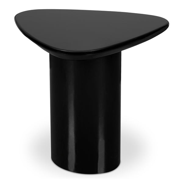 Moe's Home Eden Accent Table – Modern Sculptural Design With Glossy Finish To Brighten Any Living Space Black Mdf With High,Gloss Lacquer Ew-1018-02-0