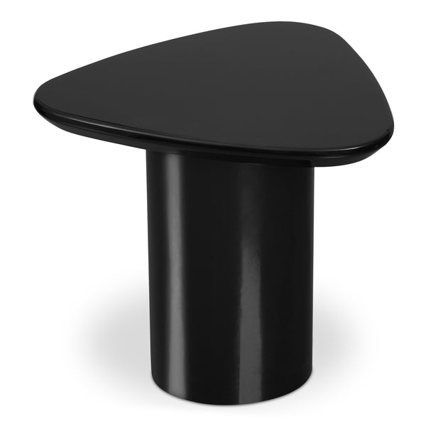 Moe's Home Eden Accent Table – Modern Sculptural Design With Glossy Finish To Brighten Any Living Space Black Mdf With High,Gloss Lacquer Ew-1018-02-0