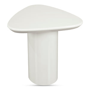 Moe's Home Eden Accent Table – Modern Sculptural Design With Glossy Finish To Brighten Any Living Space White Mdf With High,Gloss Lacquer Ew-1018-05-0