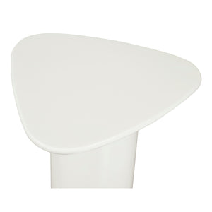 Moe's Home Eden Accent Table – Modern Sculptural Design With Glossy Finish To Brighten Any Living Space White Mdf With High,Gloss Lacquer Ew-1018-05-0