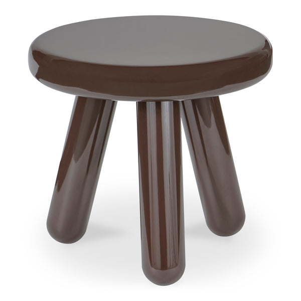 Moe's Home Joy Accent Table - Playful Balloon Design With High-gloss Finish, Perfect For Any Living Space! Brown Mdf With High,Gloss Lacquer,Rubber Wood Legs Ew-1020-20