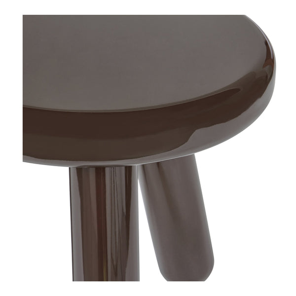 Moe's Home Joy Accent Table - Playful Balloon Design With High-gloss Finish, Perfect For Any Living Space! Brown Mdf With High,Gloss Lacquer,Rubber Wood Legs Ew-1020-20