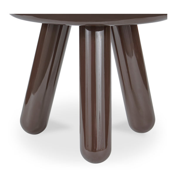 Moe's Home Joy Accent Table - Playful Balloon Design With High-gloss Finish, Perfect For Any Living Space! Brown Mdf With High,Gloss Lacquer,Rubber Wood Legs Ew-1020-20