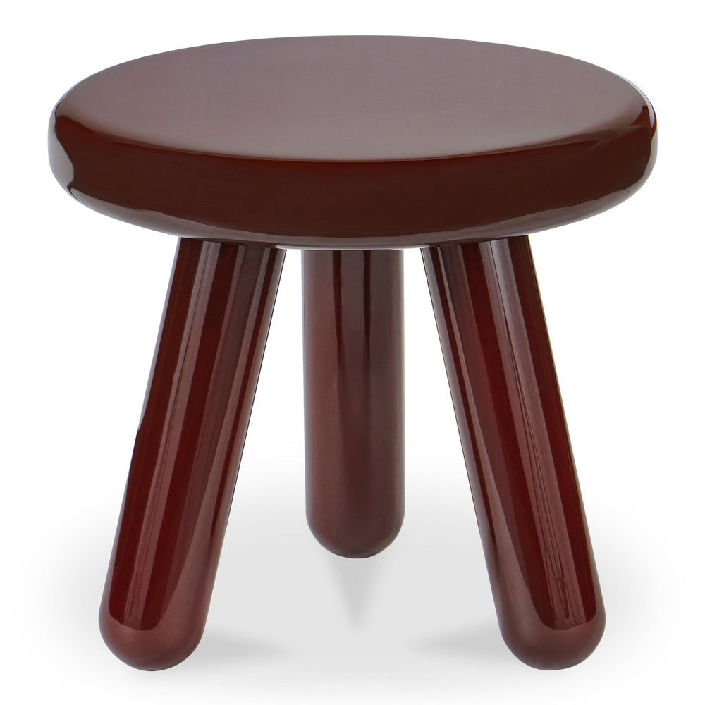 Moe's Home Joy Accent Table - Playful Balloon Design With High-gloss Finish, Perfect For Any Living Space! Red Mdf With High,Gloss Lacquer,Rubber Wood Legs Ew-1020-22