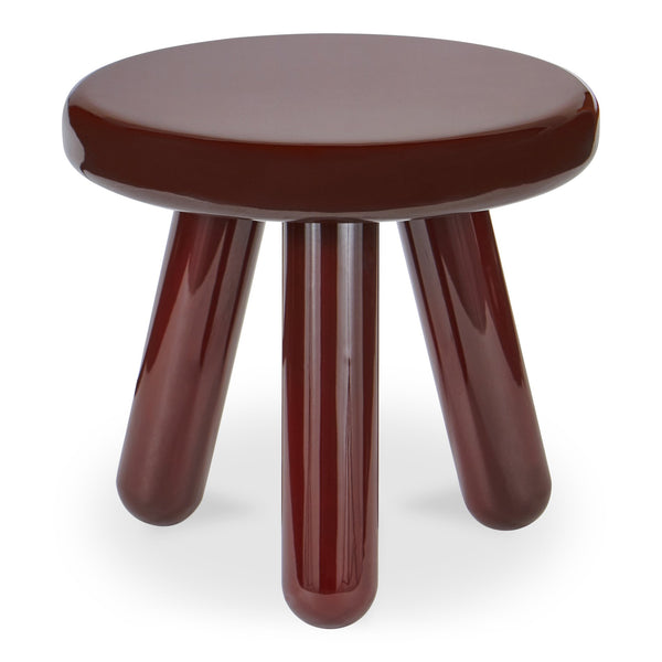 Moe's Home Joy Accent Table - Playful Balloon Design With High-gloss Finish, Perfect For Any Living Space! Red Mdf With High,Gloss Lacquer,Rubber Wood Legs Ew-1020-22