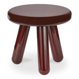 Moe's Home Joy Accent Table - Playful Balloon Design With High-gloss Finish, Perfect For Any Living Space! Red Mdf With High,Gloss Lacquer,Rubber Wood Legs Ew-1020-22