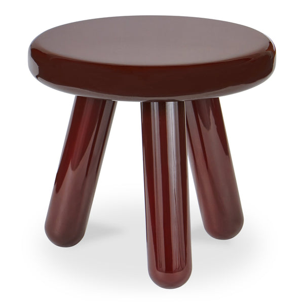 Moe's Home Joy Accent Table - Playful Balloon Design With High-gloss Finish, Perfect For Any Living Space! Red Mdf With High,Gloss Lacquer,Rubber Wood Legs Ew-1020-22
