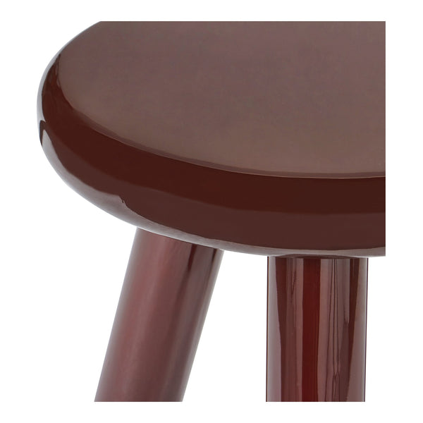 Moe's Home Joy Accent Table - Playful Balloon Design With High-gloss Finish, Perfect For Any Living Space! Red Mdf With High,Gloss Lacquer,Rubber Wood Legs Ew-1020-22