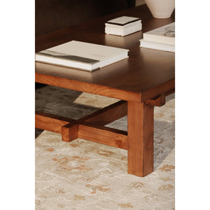 Moe's Home Mikoshi Coffee Table Inspired By Japanese Festivals, Solid Pine Craftsmanship For Timeless Elegance Brown Solid Pine Ew-1024-03-0
