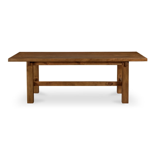 Moe's Home Mikoshi Dining Table - Solid Pine Craftsmanship With Unique Character, Perfect For Family Gatherings Brown Solid Pine Ew-1025-03-0
