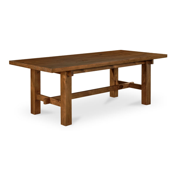 Moe's Home Mikoshi Dining Table - Solid Pine Craftsmanship With Unique Character, Perfect For Family Gatherings Brown Solid Pine Ew-1025-03-0