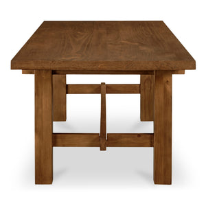 Moe's Home Mikoshi Dining Table - Solid Pine Craftsmanship With Unique Character, Perfect For Family Gatherings Brown Solid Pine Ew-1025-03-0