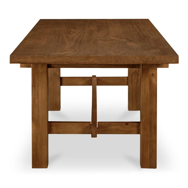 Moe's Home Mikoshi Dining Table - Solid Pine Craftsmanship With Unique Character, Perfect For Family Gatherings Brown Solid Pine Ew-1025-03-0