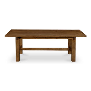 Moe's Home Mikoshi Dining Table - Solid Pine Craftsmanship With Unique Character, Perfect For Family Gatherings Brown Solid Pine Ew-1025-03-0