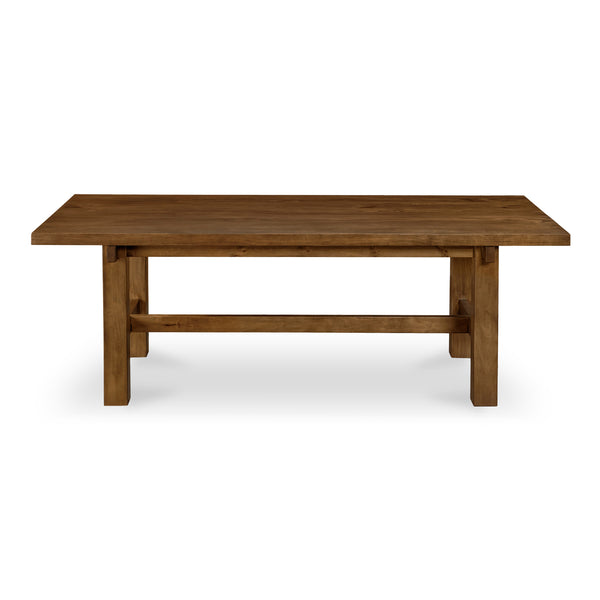 Moe's Home Mikoshi Dining Table - Solid Pine Craftsmanship With Unique Character, Perfect For Family Gatherings Brown Solid Pine Ew-1025-03-0