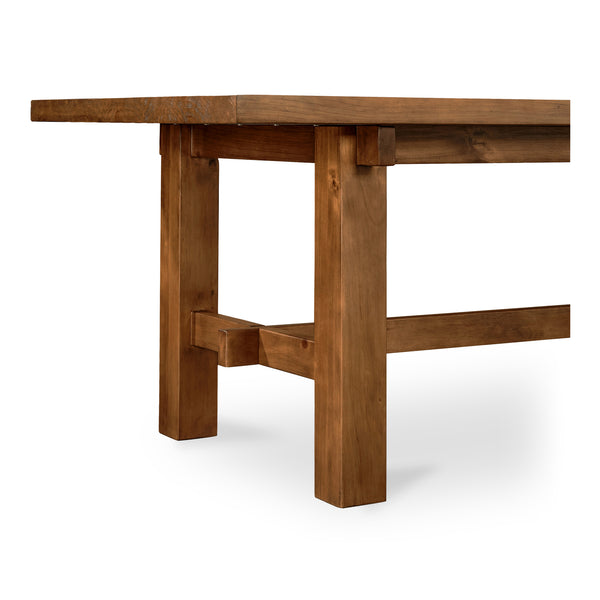 Moe's Home Mikoshi Dining Table - Solid Pine Craftsmanship With Unique Character, Perfect For Family Gatherings Brown Solid Pine Ew-1025-03-0