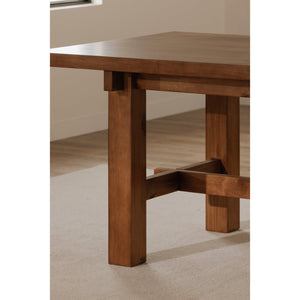 Moe's Home Mikoshi Dining Table - Solid Pine Craftsmanship With Unique Character, Perfect For Family Gatherings Brown Solid Pine Ew-1025-03-0