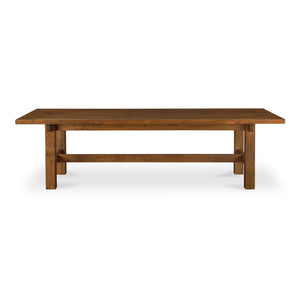 Moe's Home Mikoshi Dining Table - Solid Pine Craftsmanship With Unique Character, Perfect For Family Gatherings Brown Solid Pine Ew-1026-03-0
