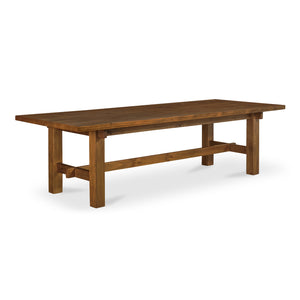 Moe's Home Mikoshi Dining Table - Solid Pine Craftsmanship With Unique Character, Perfect For Family Gatherings Brown Solid Pine Ew-1026-03-0