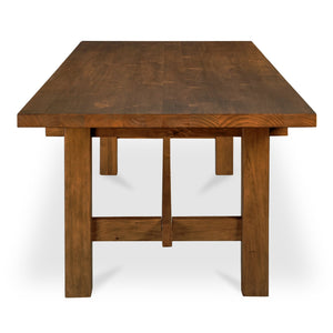 Moe's Home Mikoshi Dining Table - Solid Pine Craftsmanship With Unique Character, Perfect For Family Gatherings Brown Solid Pine Ew-1026-03-0