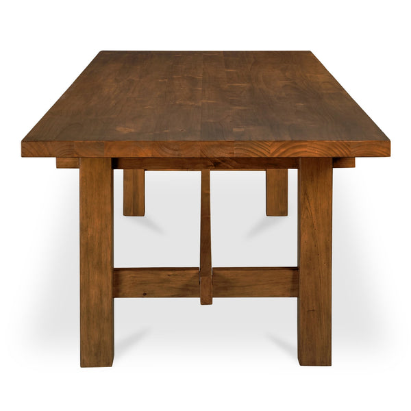 Moe's Home Mikoshi Dining Table - Solid Pine Craftsmanship With Unique Character, Perfect For Family Gatherings Brown Solid Pine Ew-1026-03-0