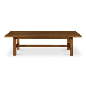 Moe's Home Mikoshi Dining Table - Solid Pine Craftsmanship With Unique Character, Perfect For Family Gatherings Brown Solid Pine Ew-1026-03-0