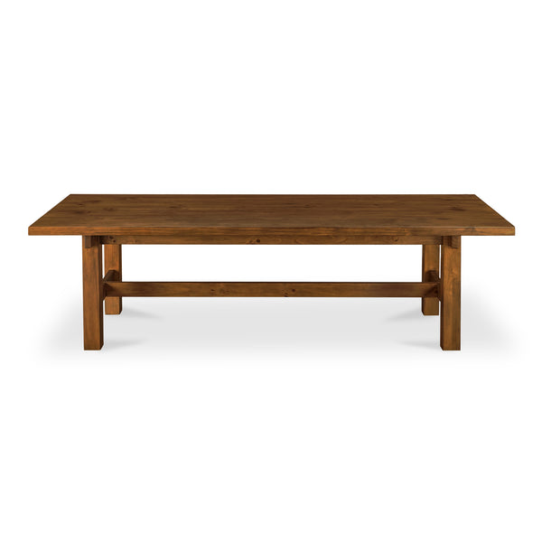 Moe's Home Mikoshi Dining Table - Solid Pine Craftsmanship With Unique Character, Perfect For Family Gatherings Brown Solid Pine Ew-1026-03-0