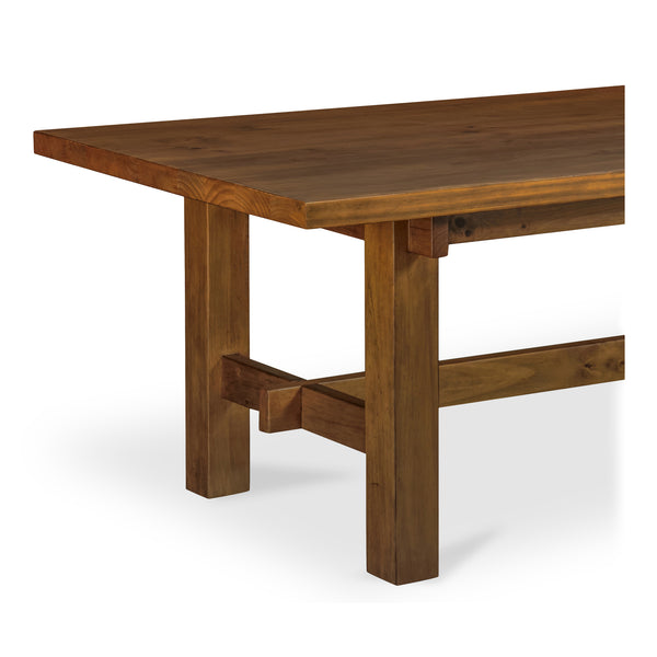 Moe's Home Mikoshi Dining Table - Solid Pine Craftsmanship With Unique Character, Perfect For Family Gatherings Brown Solid Pine Ew-1026-03-0
