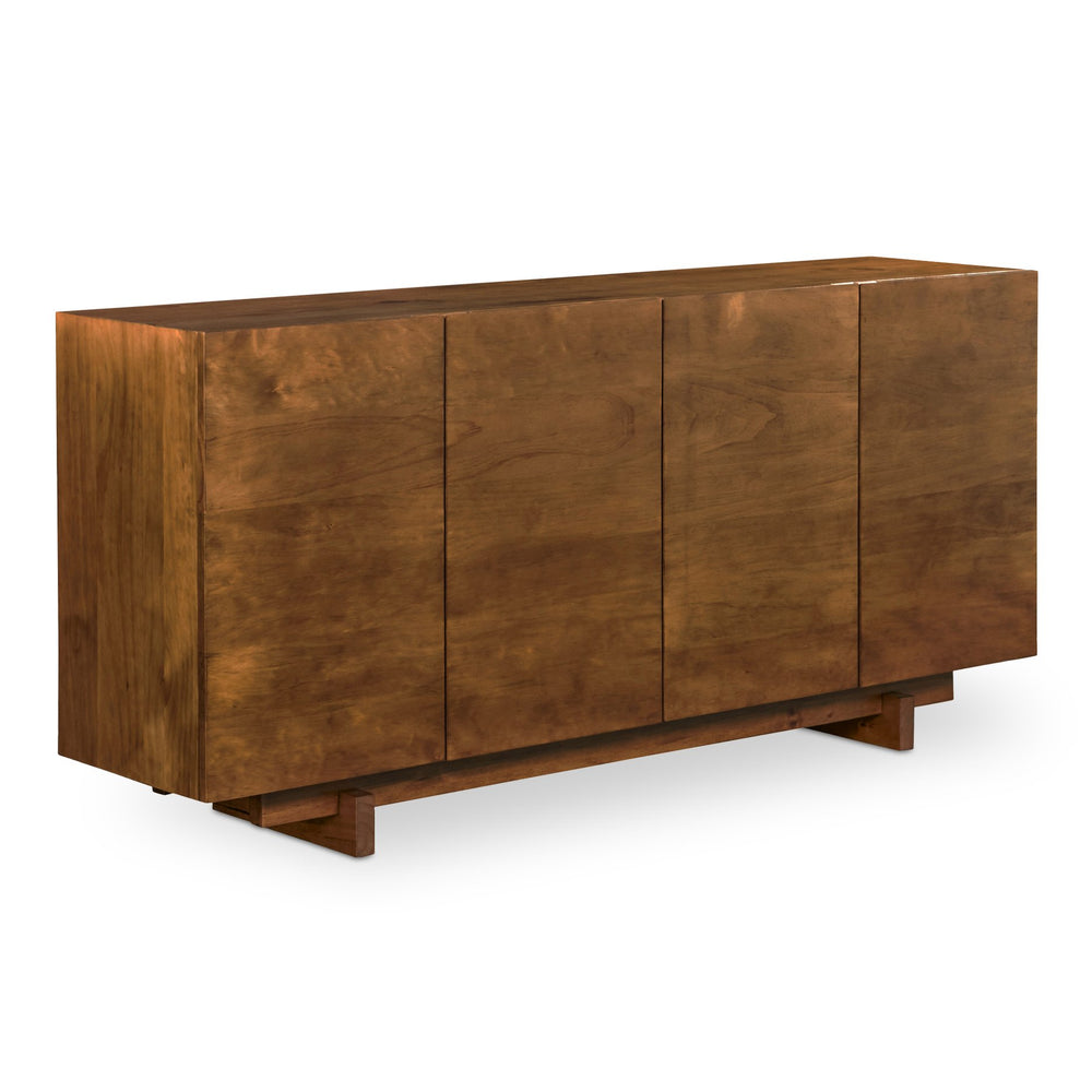 Moe's Home Mikoshi Sideboard Inspired By Japanese Festivals, Solid Pine Craftsmanship For Timeless Elegance Brown Solid Pine Ew-1027-03