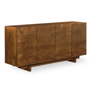 Moe's Home Mikoshi Sideboard Inspired By Japanese Festivals, Solid Pine Craftsmanship For Timeless Elegance Brown Solid Pine Ew-1027-03