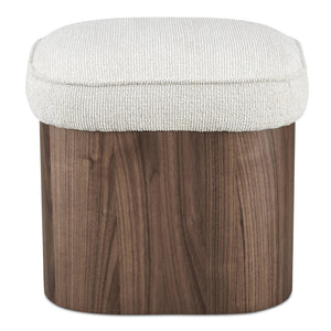 Moe's Home Sonny Stool - Elegant Walnut Veneer With Lift-top Storage & Plush Oatmeal Upholstery For Any Space Brown Upholstery, 92% Polyester,8% Cotton,Walnut Veener & Solid Ash Frame Base Ew-1029-03