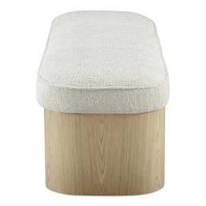 Moe's Home Sonny Elegant Storage Bench With Hydraulic Lift Top And Plush Oatmeal Upholstery For Stylish Comfort Natural Upholstery, 92% Polyester,8% Cotton,Ash Veener & Solid Ash Frame Base Ew-1031-24