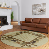 Dalyn Rugs Excursion EX2 Machine Made 100% Polyester Farmhouse Rug Beige 8' x 8' EX2BG8RO