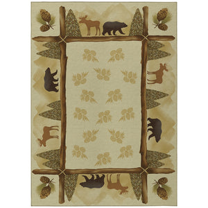 Dalyn Rugs Excursion EX2 Machine Made 100% Polyester Farmhouse Rug Beige 9' x 12' EX2BG9X12