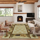 Dalyn Rugs Excursion EX2 Machine Made 100% Polyester Farmhouse Rug Beige 9' x 12' EX2BG9X12