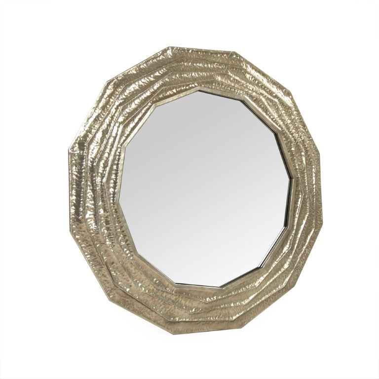 Zentique Marcelle Round Wall Mirror 35" — Slim Iron Frame, Clear Glass, MDF Backing, Ready-to-Hang Statement Piece EYT160350